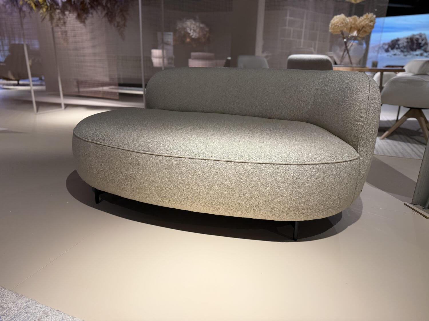 himolla - Recamiere 7596 40K Rechts Stoff 20Q2 Loop Erg Beige Gestell Metall Anthrazit - 2