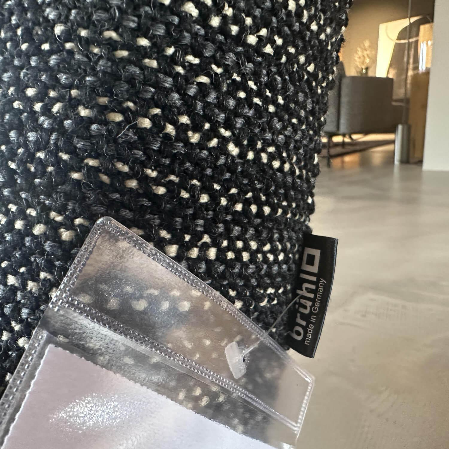 Brühl - Sessel Grace Glatt Ohne Steppung Stoff 5273 99 Schwarz Beige Gestell Metall Schwarz - 4