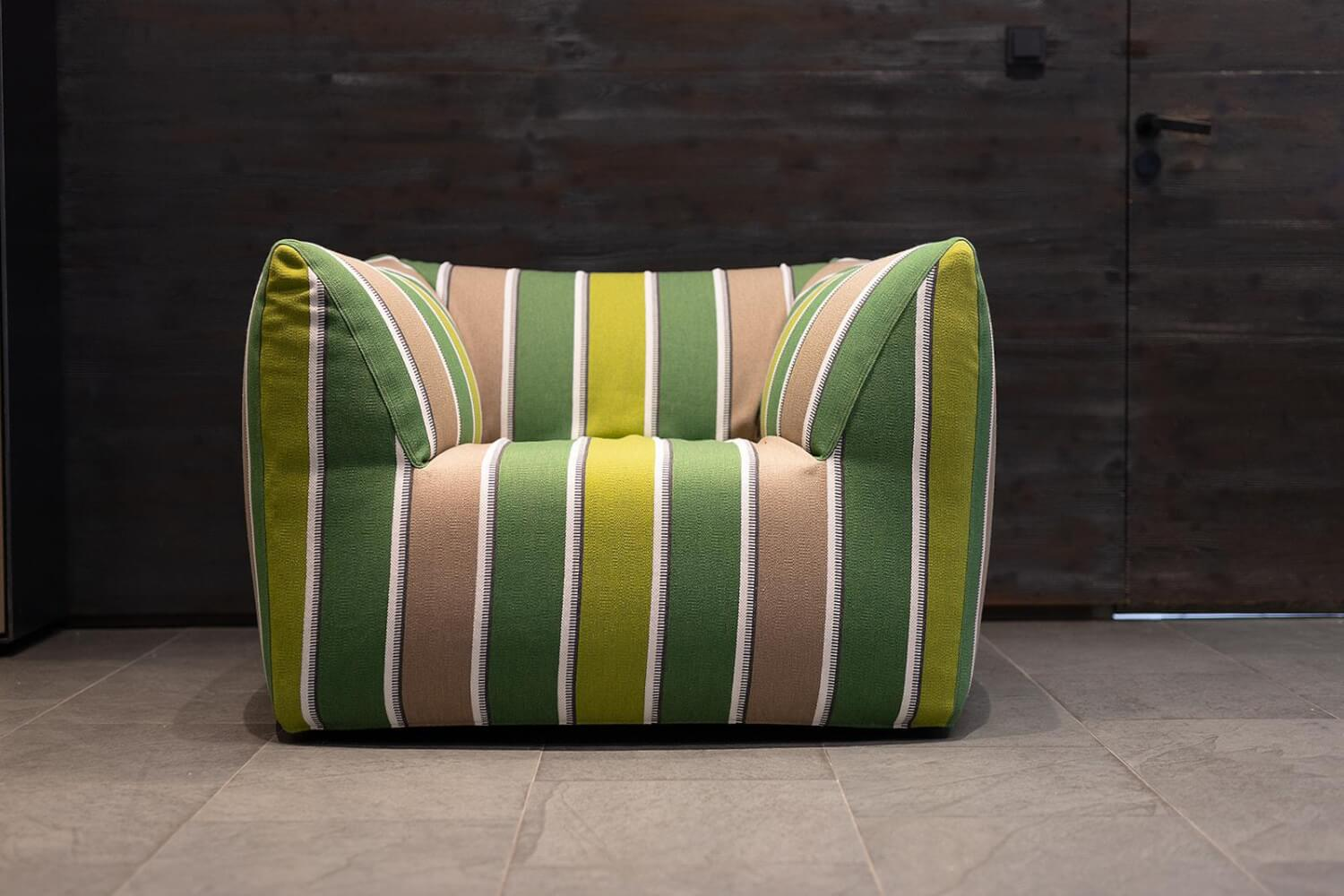 B&B Italia - Sessel Le Bambole Stoff Lima Gestreift Grün 2901400 - 2