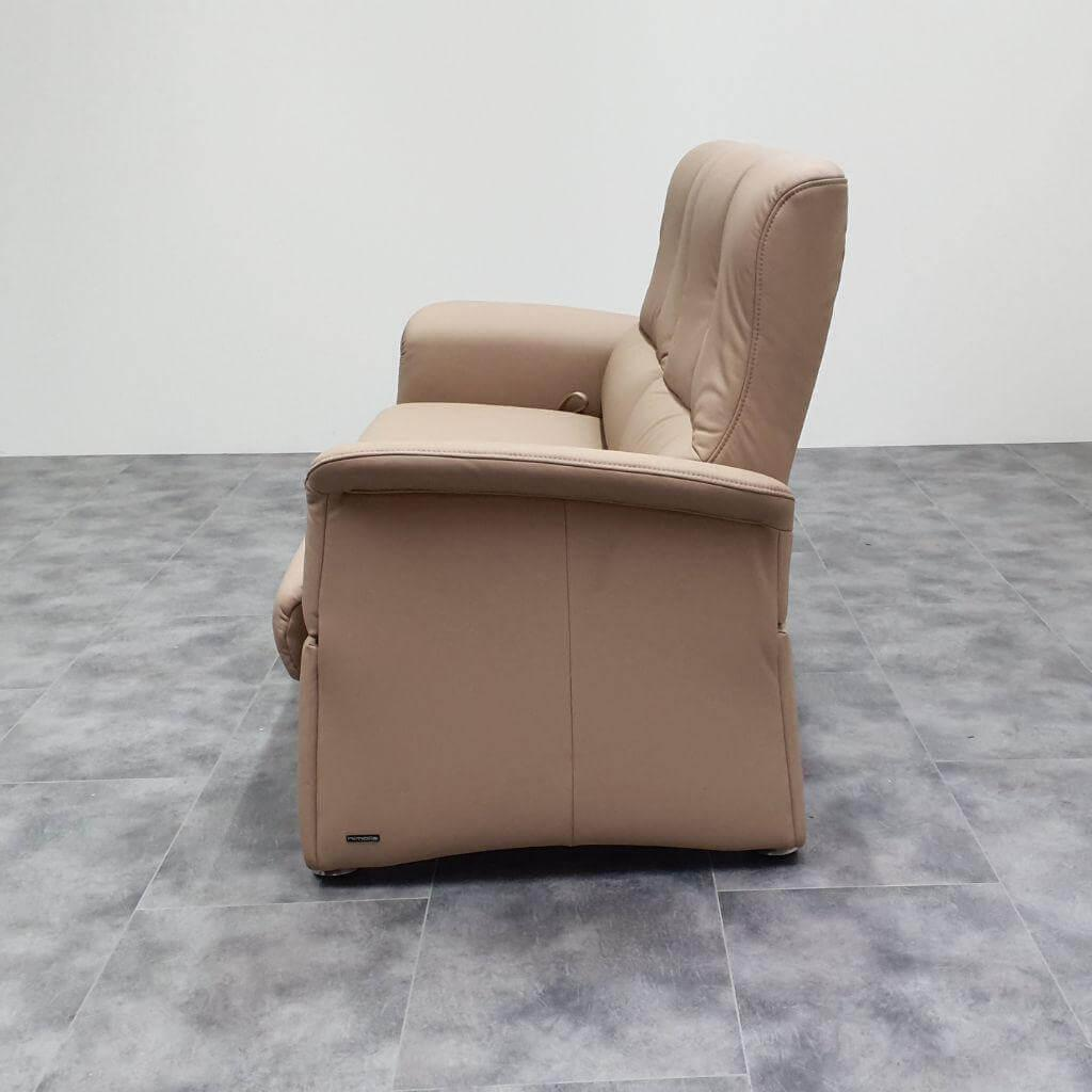 himolla - Sofa 2,5-Sitzer Leder 24 Longlife Sand Beige Füße Alu - 6