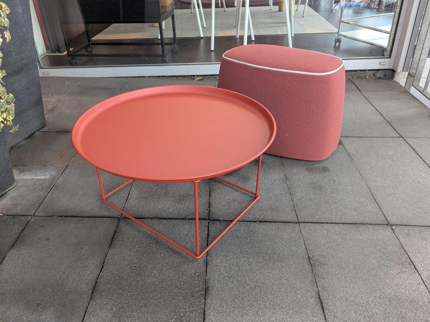 B&B Italia - Outdoor Couchtisch Tablett Fat-Fat O Metall Lackiert 0750A Rot - 5