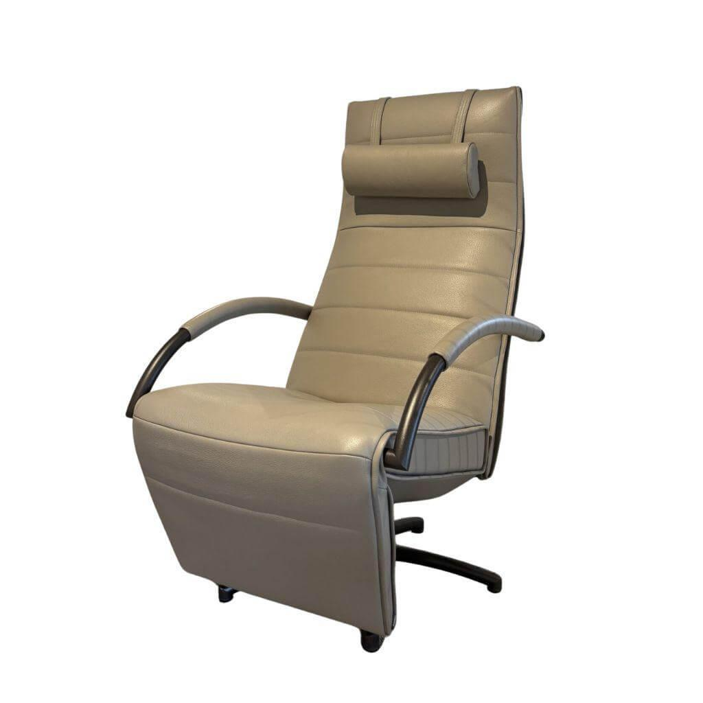Jori - Relaxsessel Mensana Mono-Move Medium Leder Celia Egg Beige Gestell Bronze Matt Lackiert - 1