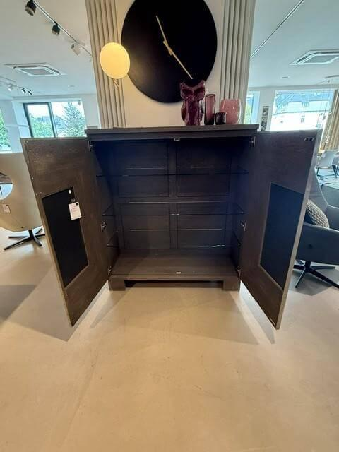Scholtissek - Schrank Varus Holz Glasfülling Satiniert Dunkelgrau - 2