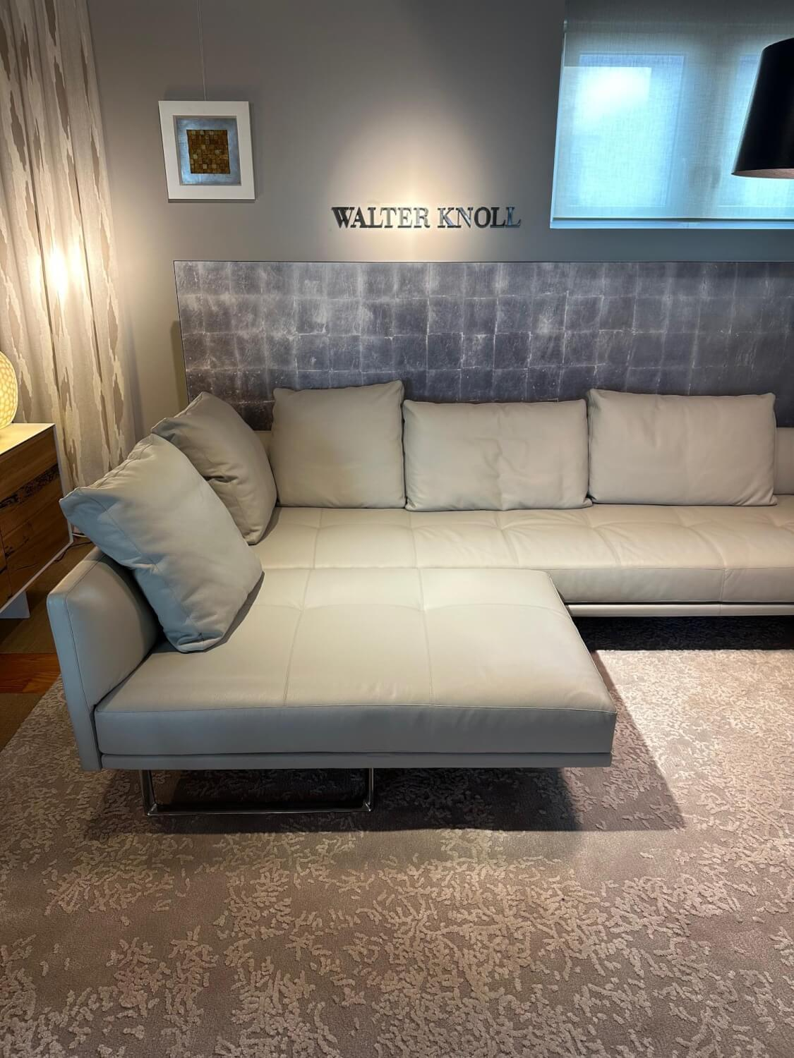 Walter Knoll - Prime Time Leder Rodeo Soft 1416 Quartz Creme Grau Kufen Aluminium Chrom - 6