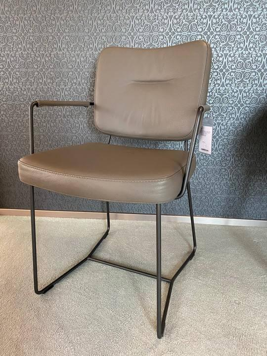 Bert Plantagie - 4-er Stuhlgruppe Kiko Plus Leder Tendens Lava 1400 Gestell Lack Anthrazit BP100 - 3