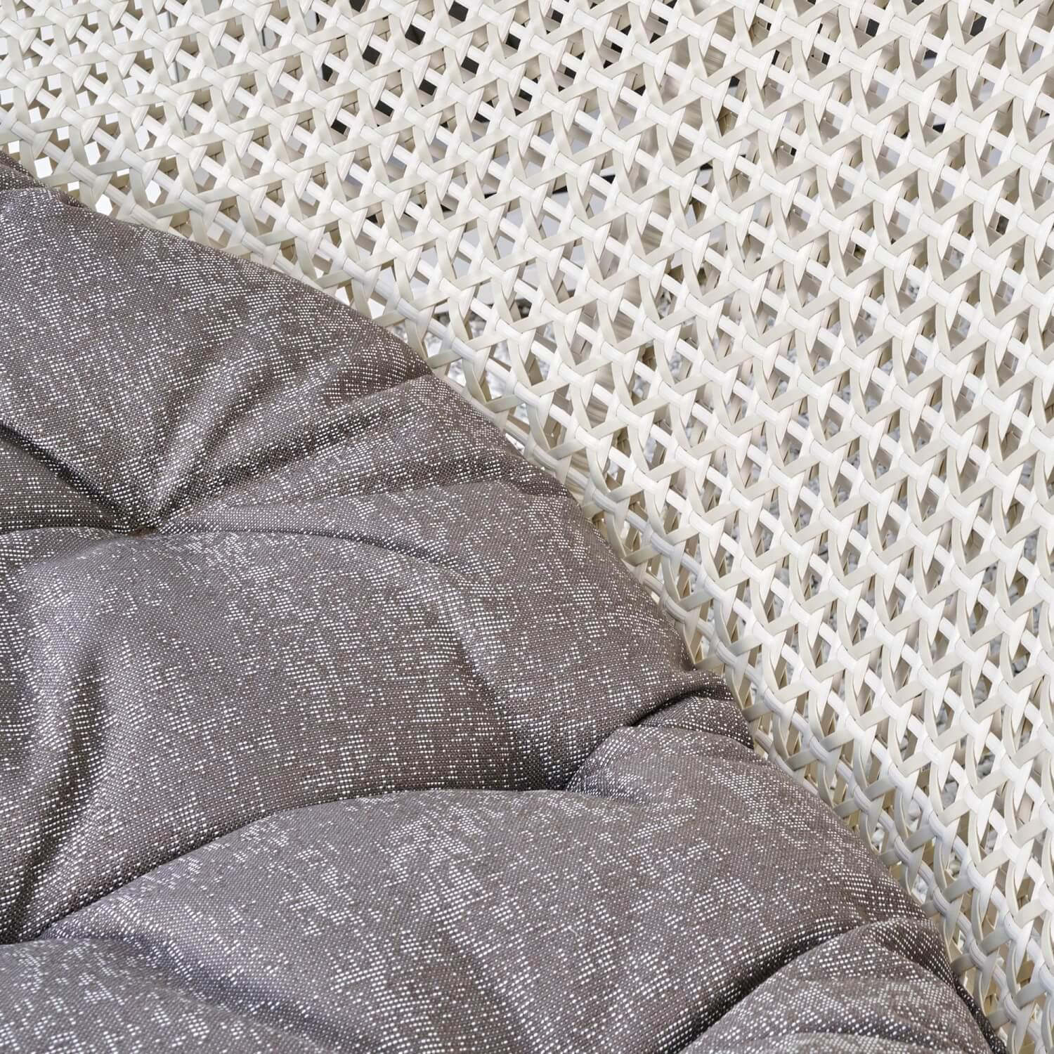 DEDON - Lounge Sessel Mbrace Bezug Stoff Kvadrat Patio 140 677 Geflecht Seasalt 140 Gestell Teak - 4