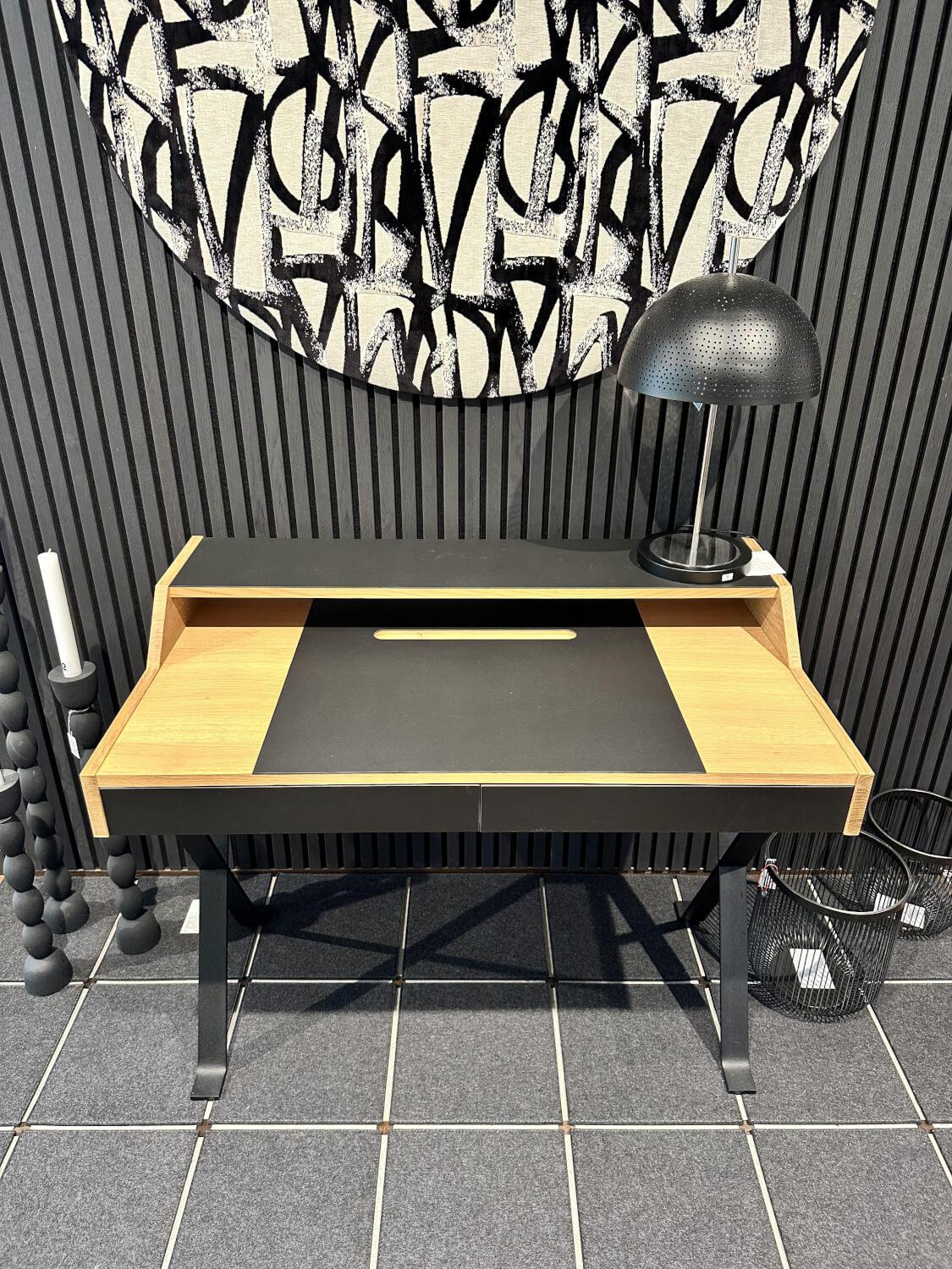 Lambert - Bureau Stanley 56316 Bovenblad natuurlijk eiken en zwart frame Ijzerprofiel antraciet zwart gelast - 4