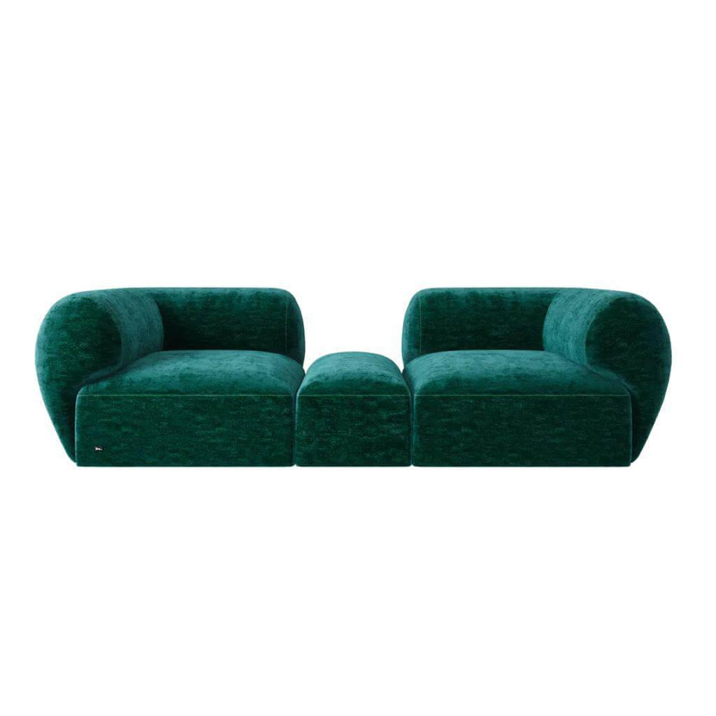 Bretz - Sofa Modulares Sofasystem Tharuun Sli-CE-Sre 100 Stoff 67 7137 Emerald Grün - 1