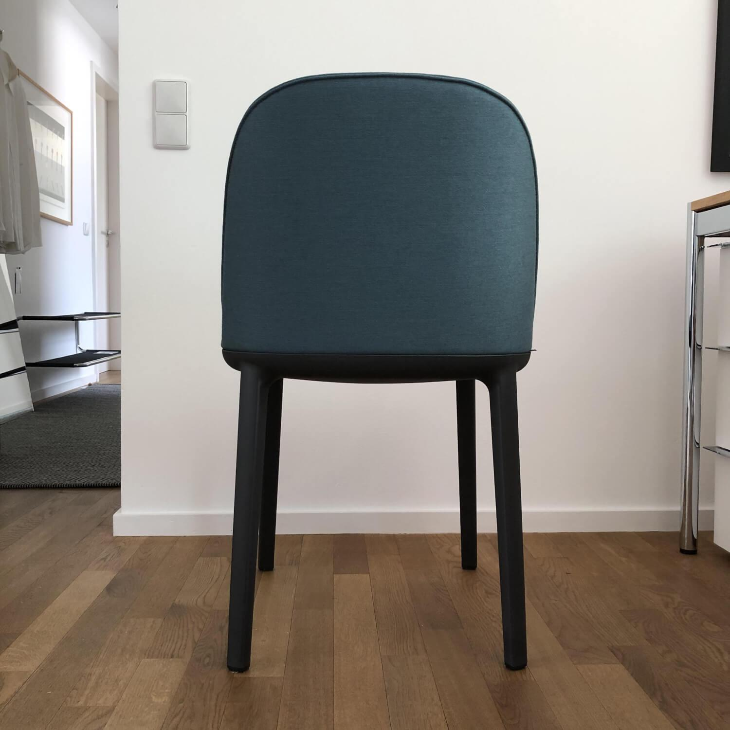 Vitra - Stuhl Softshell Side Chair Stoff Aura Stahlblau - 5