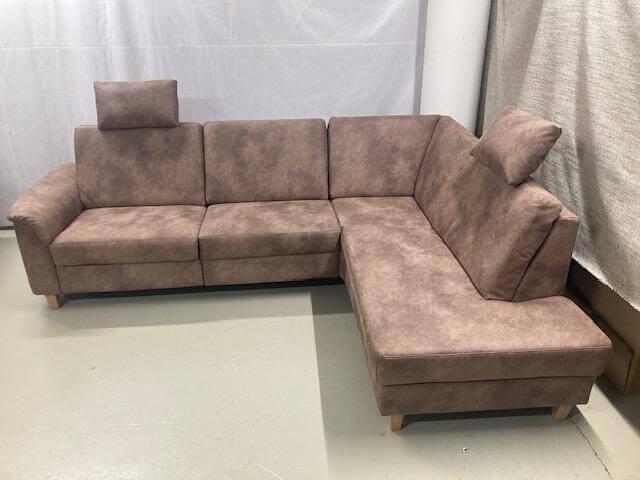 Dietsch - Ecksofa Enjoy Stoff 4 Hunter 800 Cappuccino Braun mit Relaxfunktion - 3