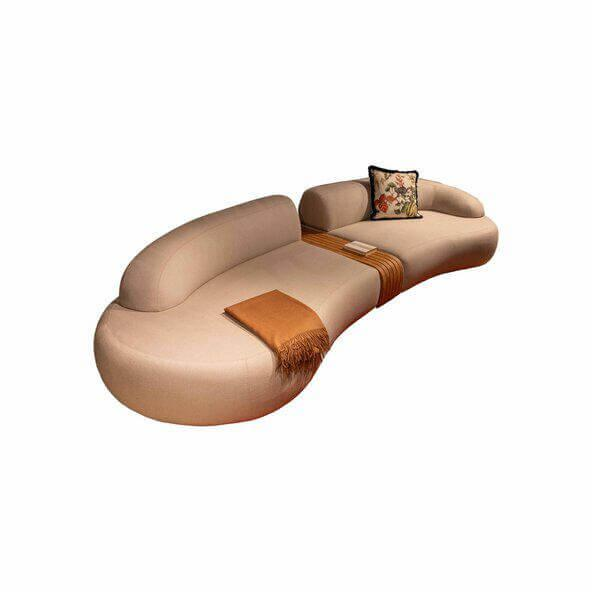 Cane Line - Sofa Mellow Stoff AirTouch Sand Beige Inklusive Couchtisch Teakholz - 1