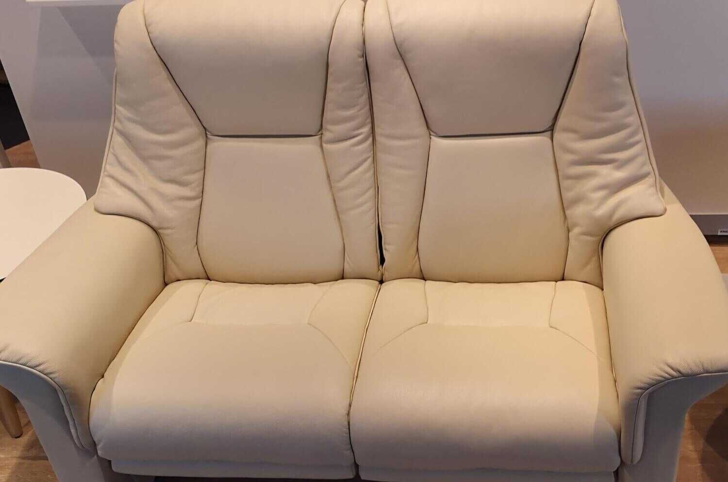 Stressless - Sofa Lux mit Relaxfunktion LegComfort Leder Cori Vanilla - 5