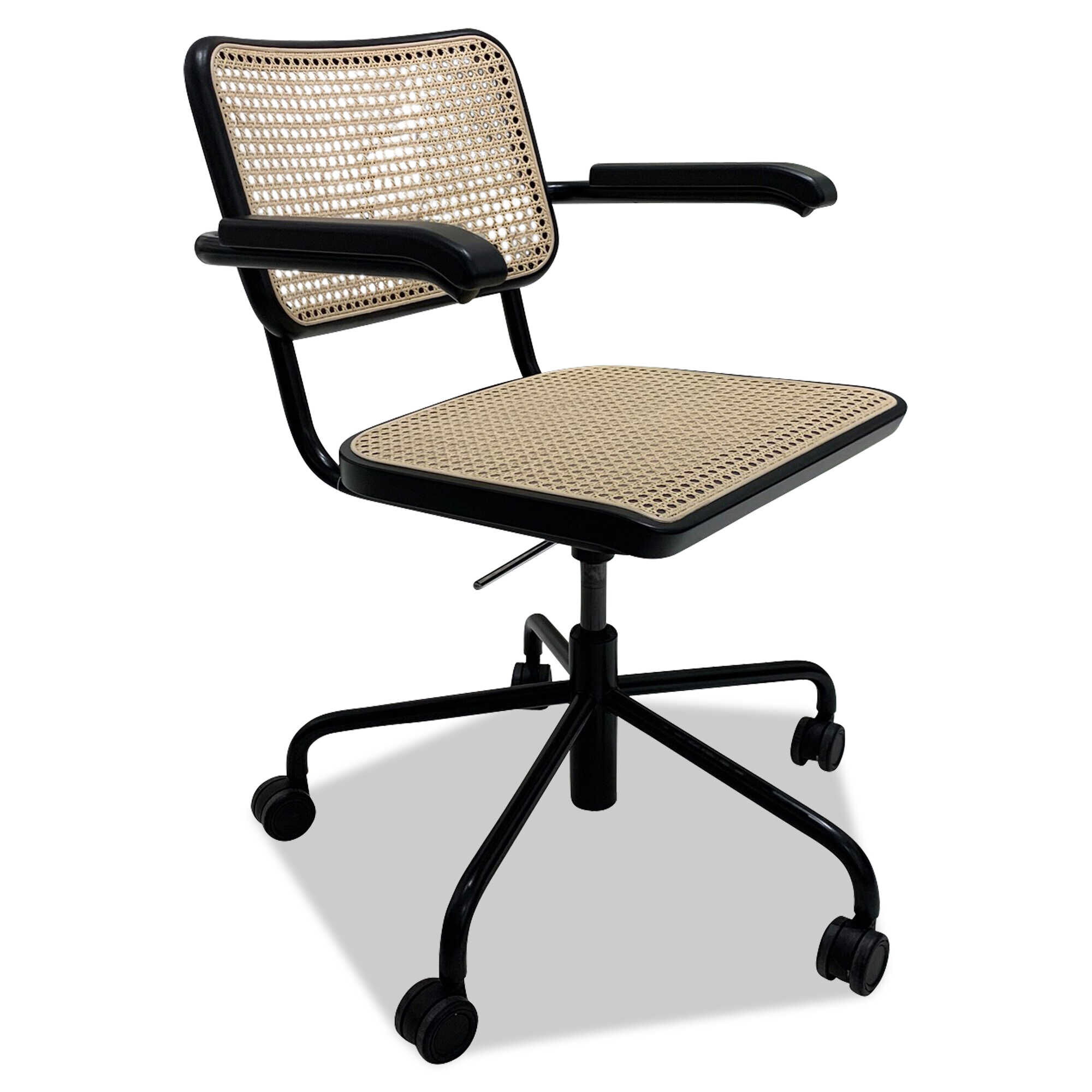 IMG_4502 Thonet - Drehstuhl S64 VDR Buche Schwarz Gebeizt Stahlrohr Pulverbeschichtet - 1