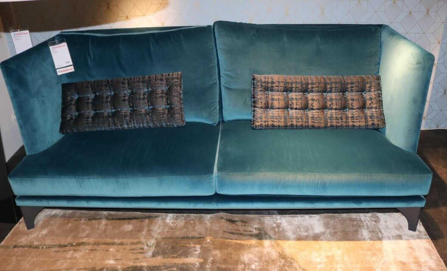 Bielefelder Werkstätten - Sofa Polo Lounge Stoff Türkis Amica mit Kissen - 2