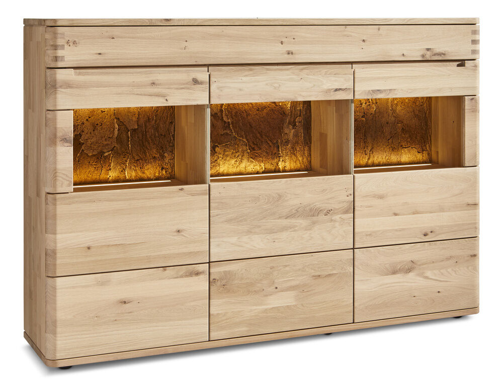 Natura - Highboard Cartago Soft Astbuche Natur Geölt - 1