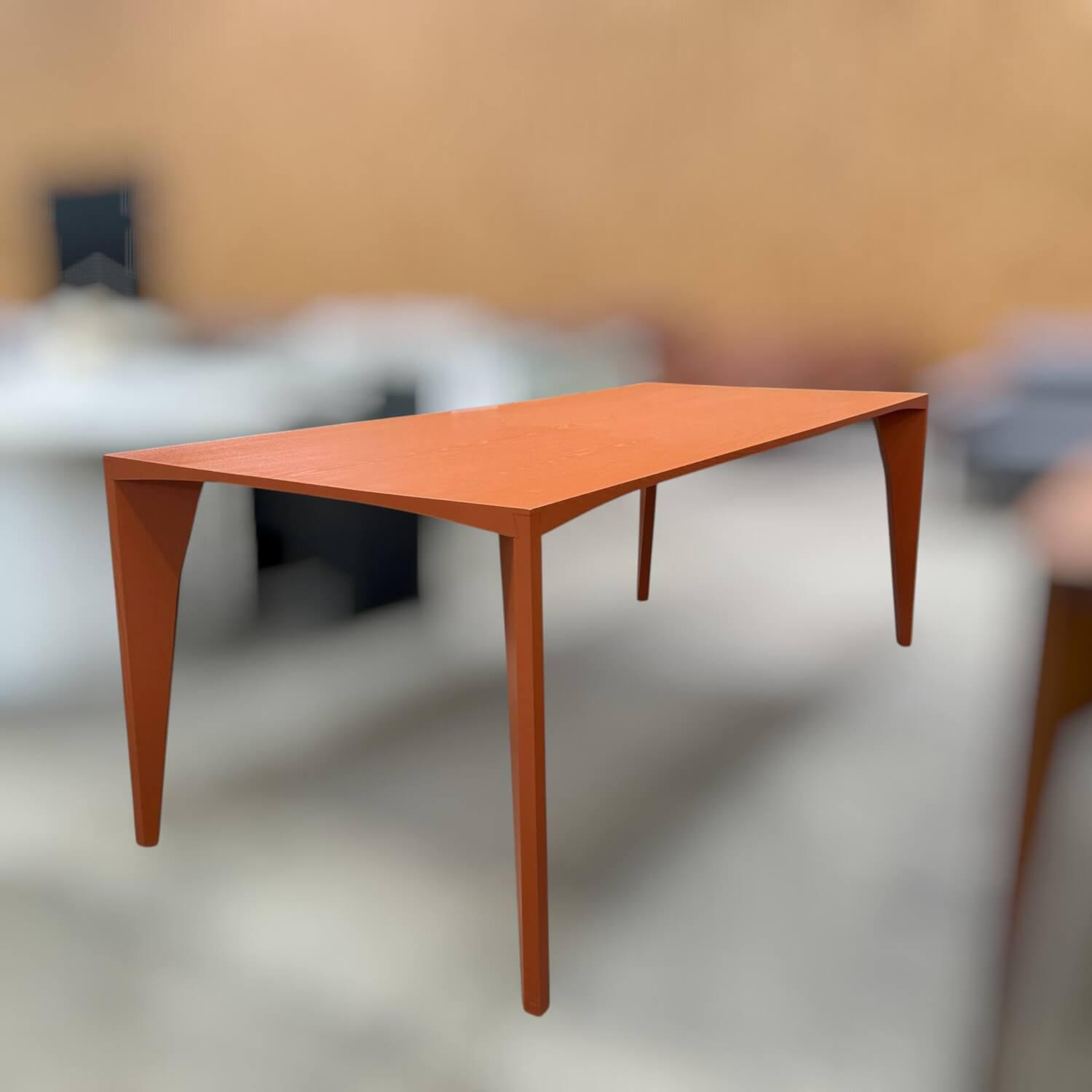 COR - Esstisch Delta 6420 Massivholz Herbstrot Gebeizt Und Klar Lackiert Mit Kunststoffgleitern - 4