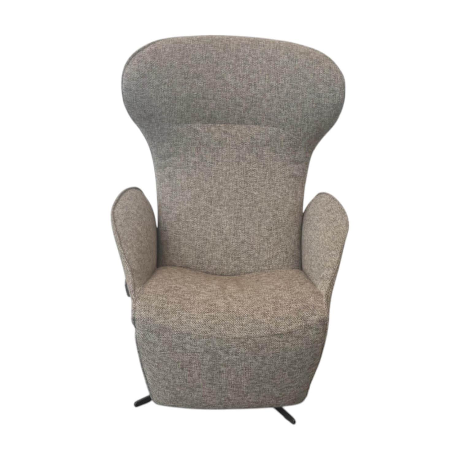 Jori - Relaxsessel Daydreamer Mono-Move Medi Stoff Bembebis 704 Grau 4 Stern Fuß Gewellt Braun Lackiert - 1