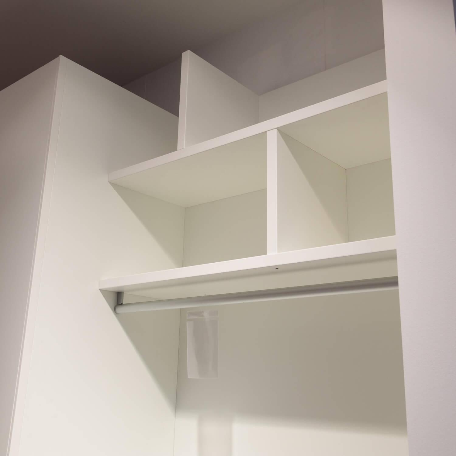 Morassutti - Kleiderschrank Bianco Opaco O 01 Weiß Inklusive Fachböden Kleiderstange Und Schubkasten - 9