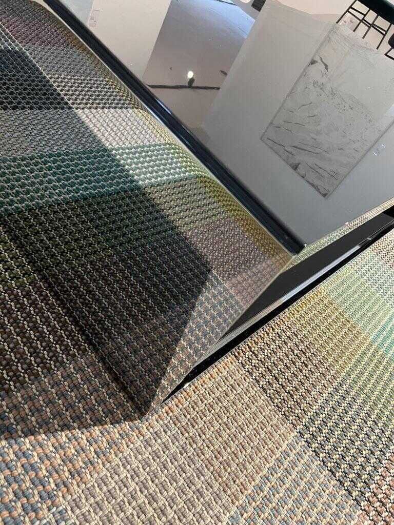 Couchtisch Surface Tischplatte Anthrazit Glänzend Gestell Glanzverchromt