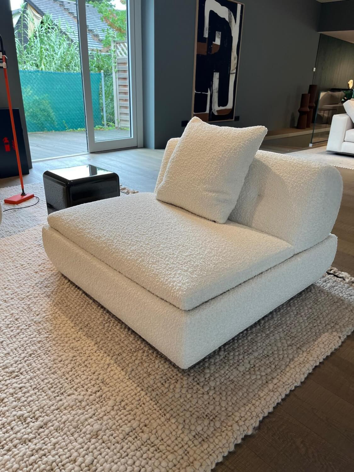Minotti - Sofa Supermoon Stoff Orion 01 Bianco Cat. G Weiß mit 2 Sesseln - 3