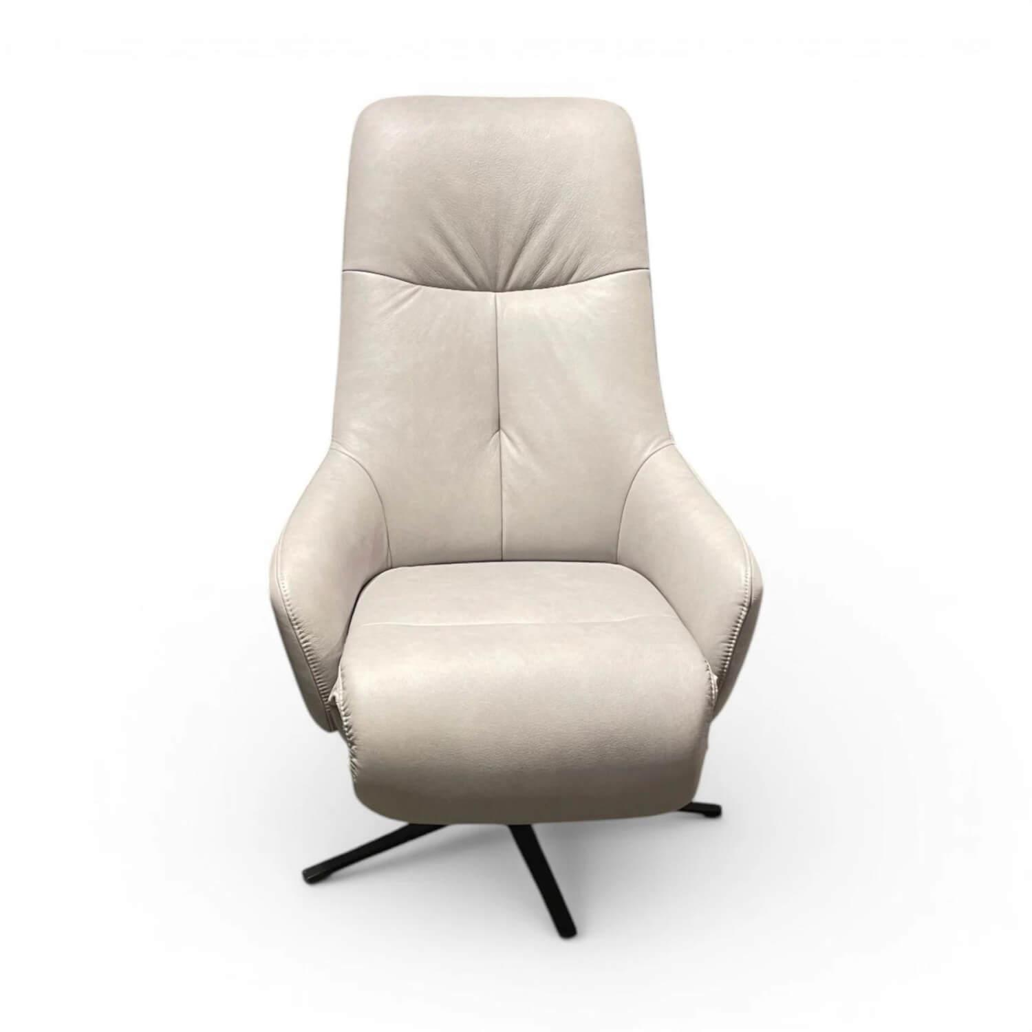 himolla - Sessel 7578 S-Lounger Leder Eleganza Coala Hellgrau Sternfuß Metall Schwarz Matt Inkl. 2-Motorig Aufstehhilfe - 1