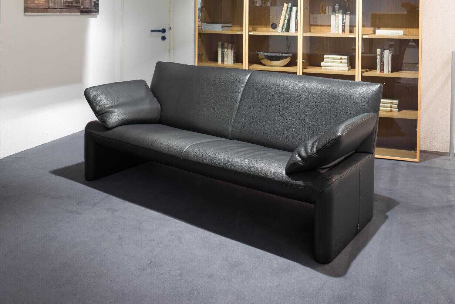 Sofa Linea JR 8700/225 Leder Schwarz
