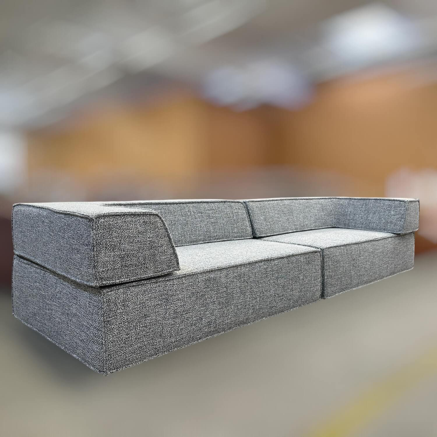 COR - Sofa Trio Stoff 8120 Schwarz Weiß - 5