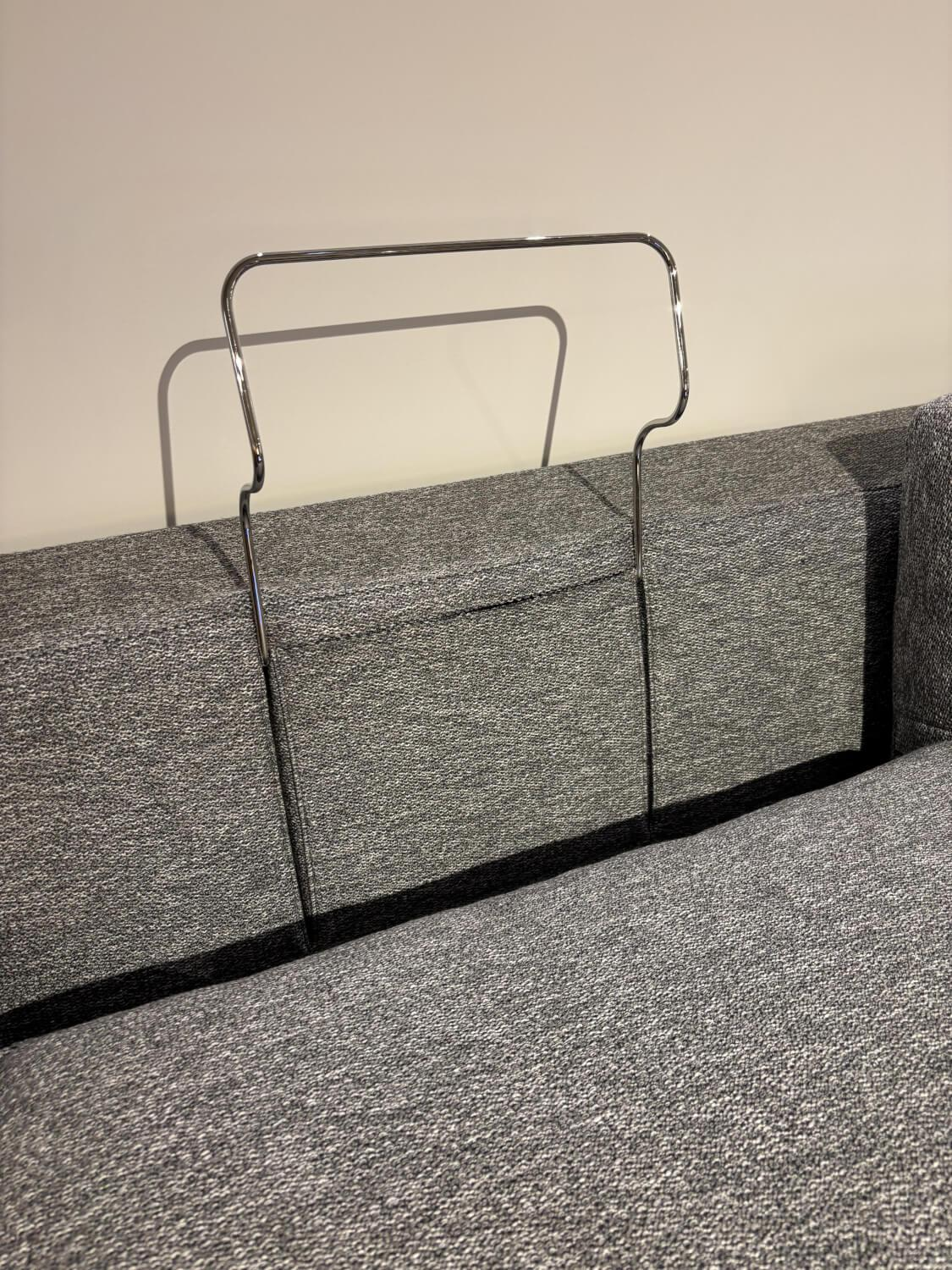 Bielefelder Werkstätten - Sofa Inspiration Stoff Boston 1801 181 Grau Meliert mit 2 Kissen - 4