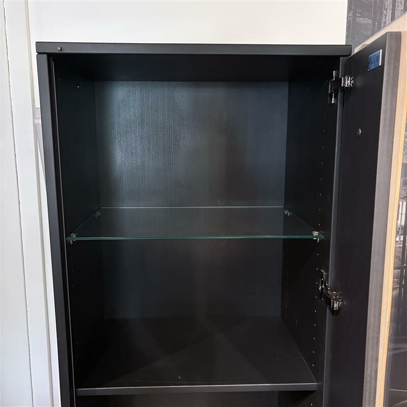 Wimmer - Highboard Wieck Buche Massiv Schwarz Absetzung Kernesche Natur Geschliffen Hartwachsöl Inklusive Beleuchtung - 7