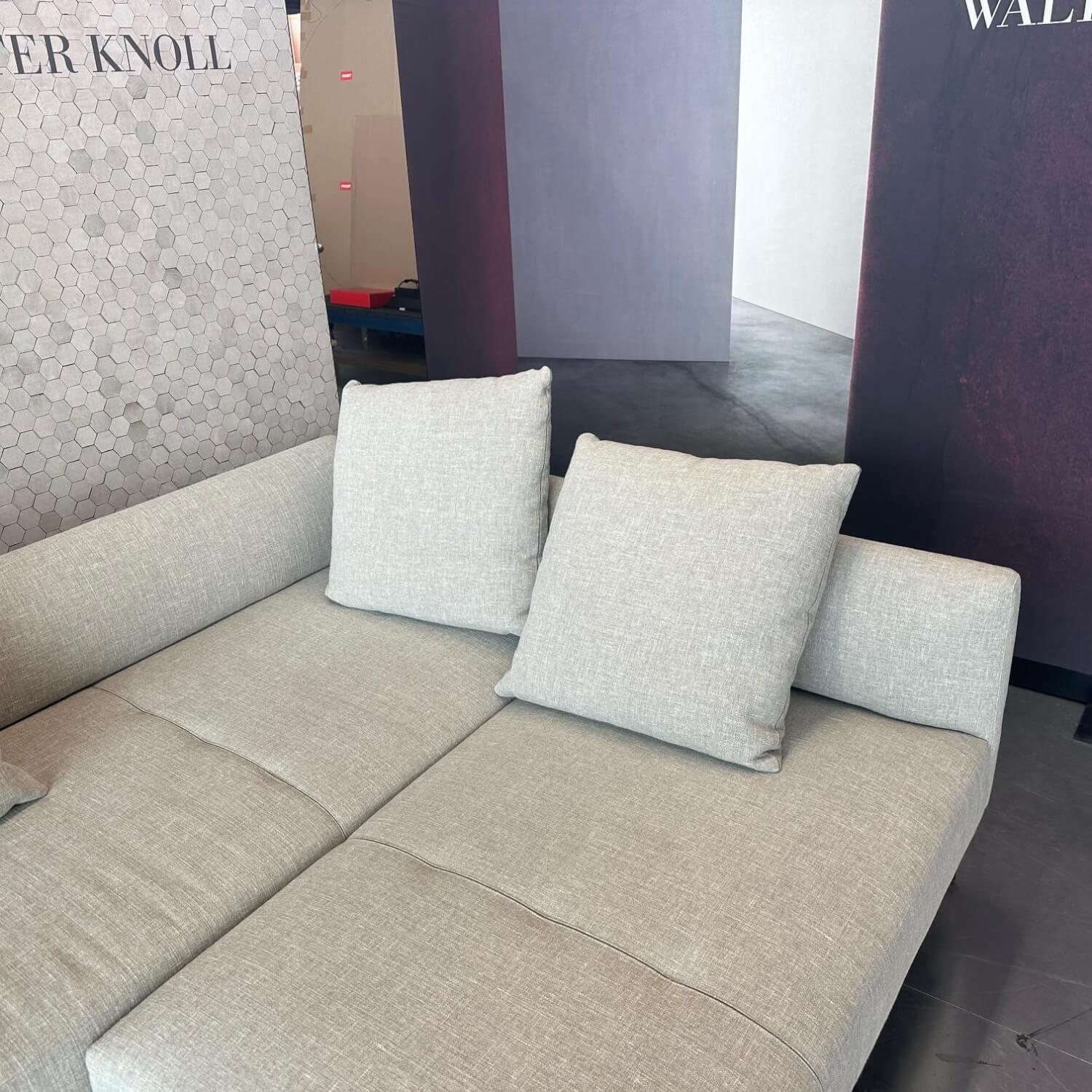 Walter Knoll - Ecksofa Muud Stoff Glint 7763 Silver Grau Kufen Metall Matt Bronze Pulverbeschichtet - 4