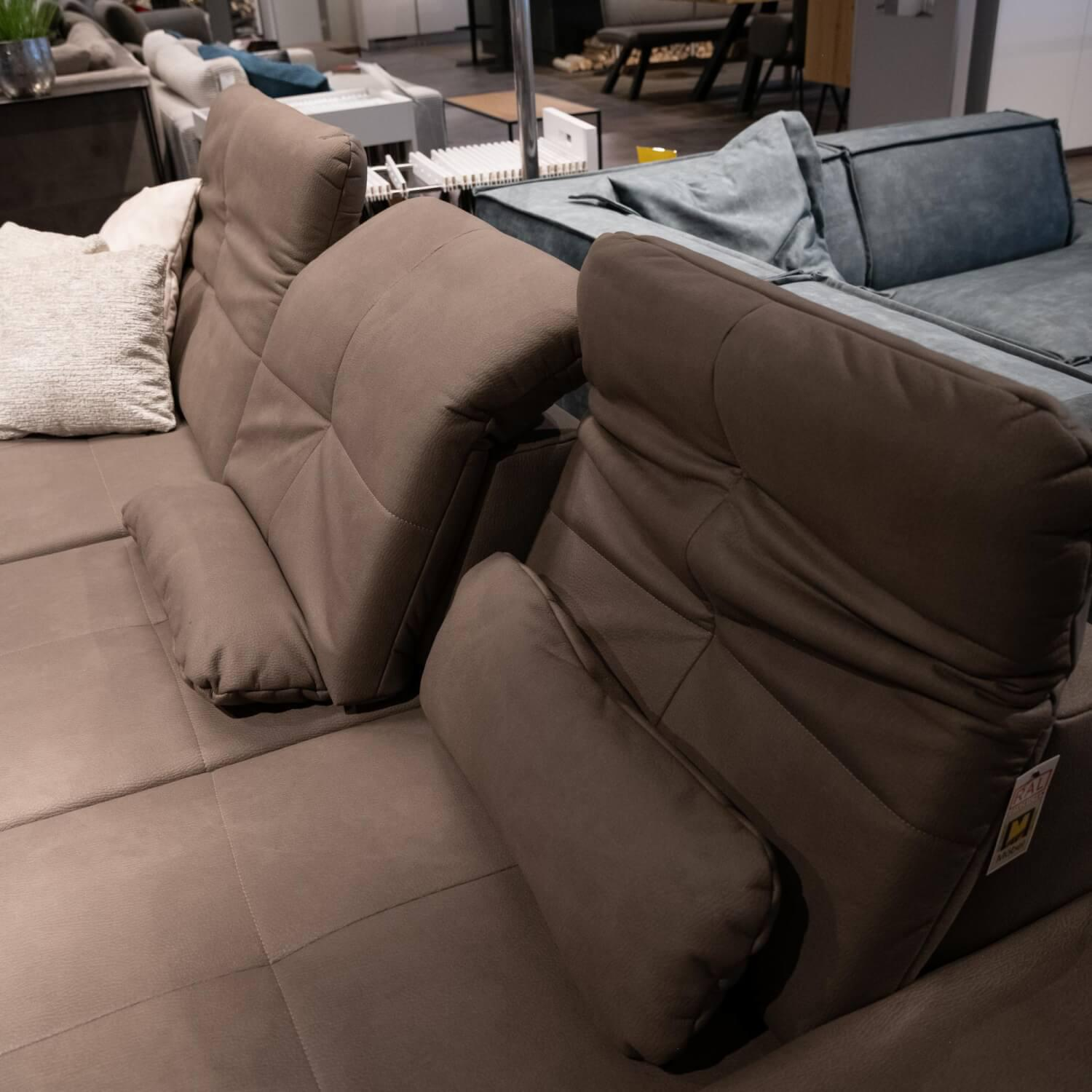 Megapol - Ecksofa Modulmaster Bezug Stoff Mammut Nougat 02 Mit Bettfunktion Und Stauraum - 6