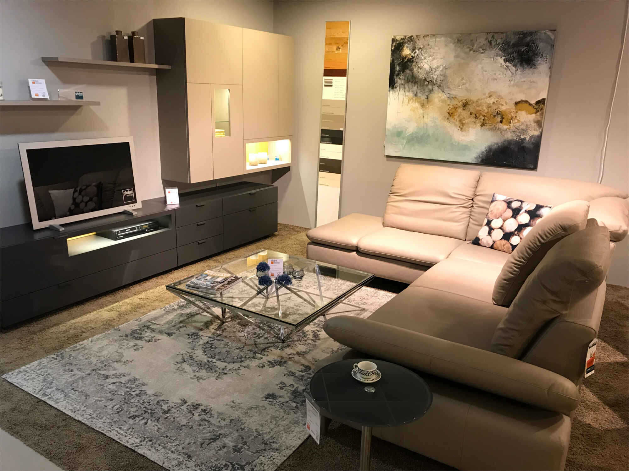 Enjoy-4 W. Schillig - Ecksofa Enjoy in Grau-Beige - 3