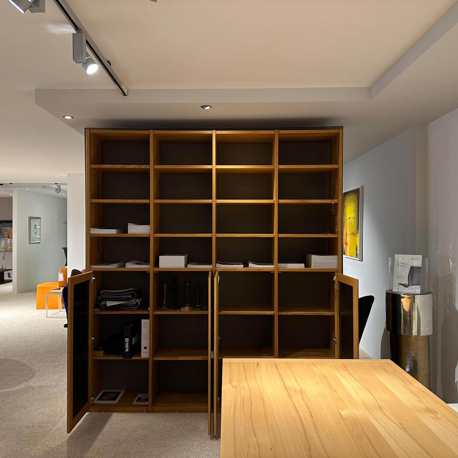 Team 7 - Anbauwand Cubus Eiche Massiv Geölt Und Farbglas Dunkel Braun - 3