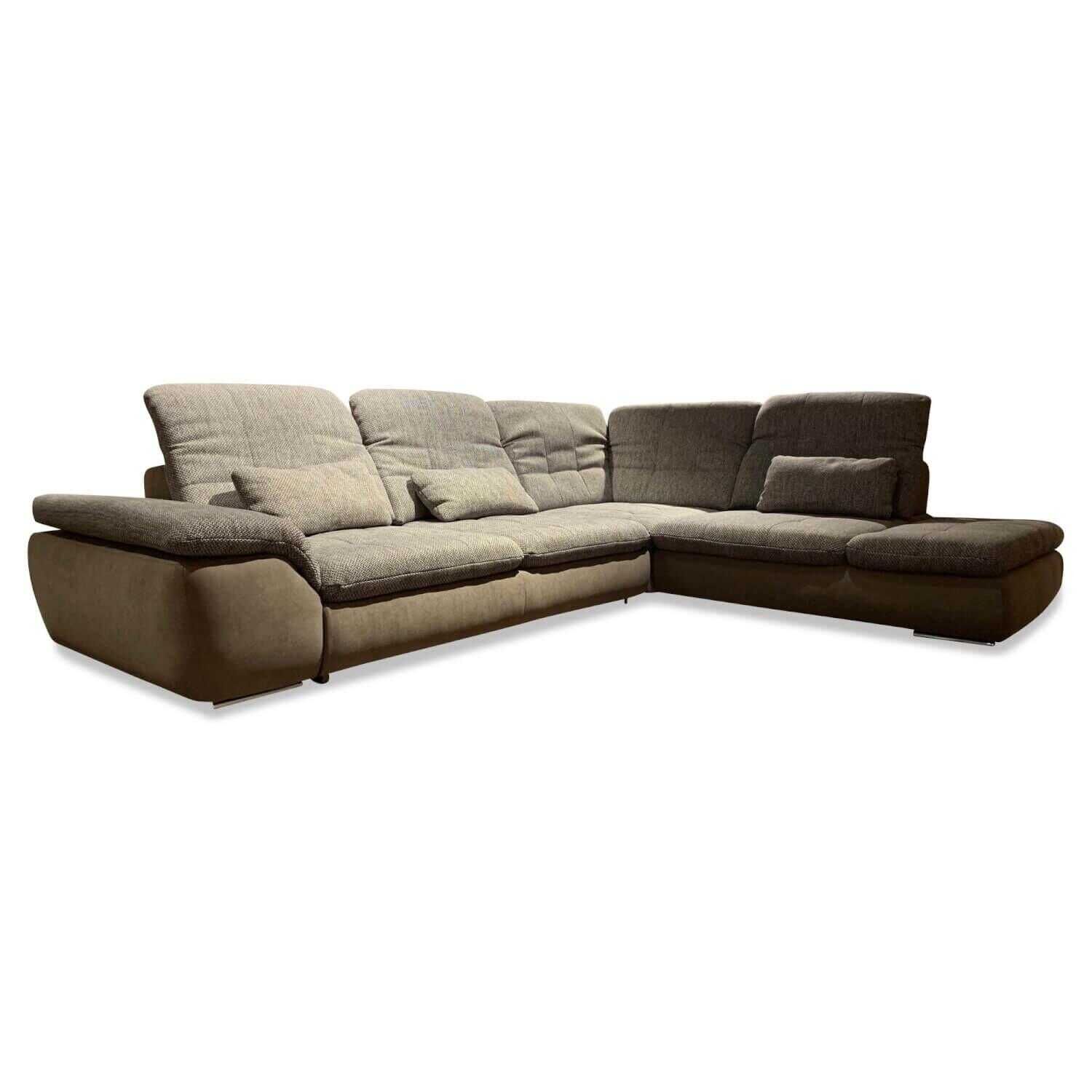 Megapol - Ecksofa Imago Stoff Braun mit Bettkasten - 1