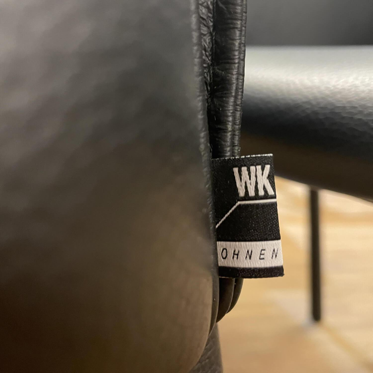 4er-Set Armlehnstuhl WK701 VMA Leder Toledo Schwarz Vierfuß Leder Ummantelt