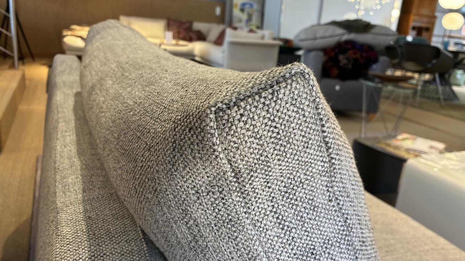 Montis - Sofa Daley Dormeuse Stoff Grau Füße Metall Schwarz - 3