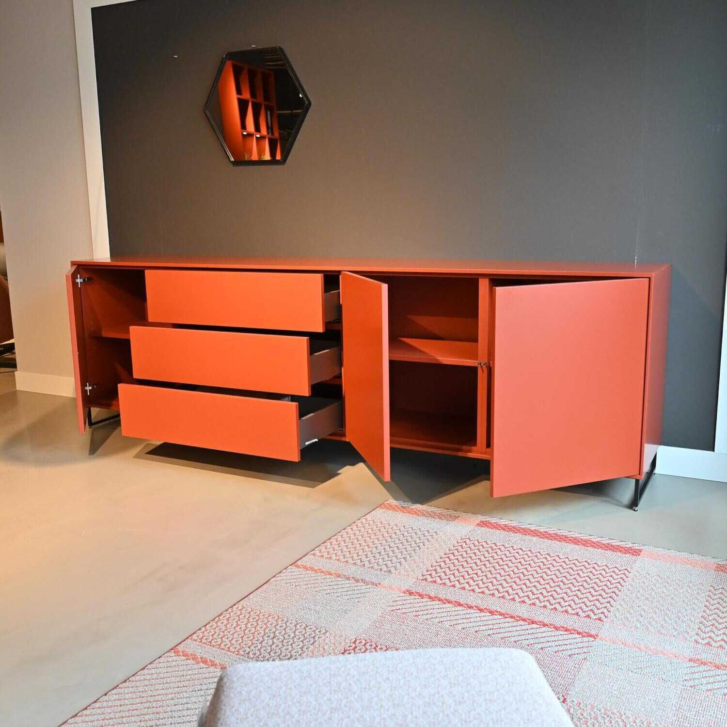 Musterring - Sideboard Lack Ziegelrot Matt - 3