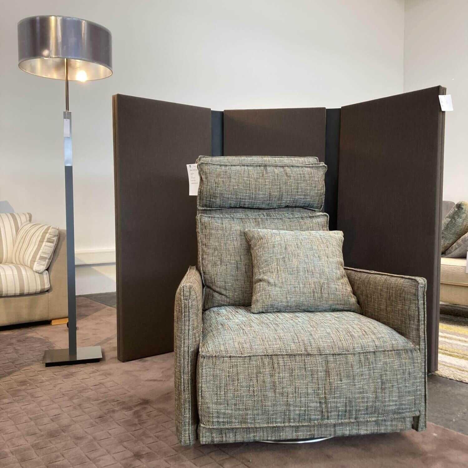 Sessel Cube Lounge Stoff Troy Drehbar mit verstellbarer Rückenlehne