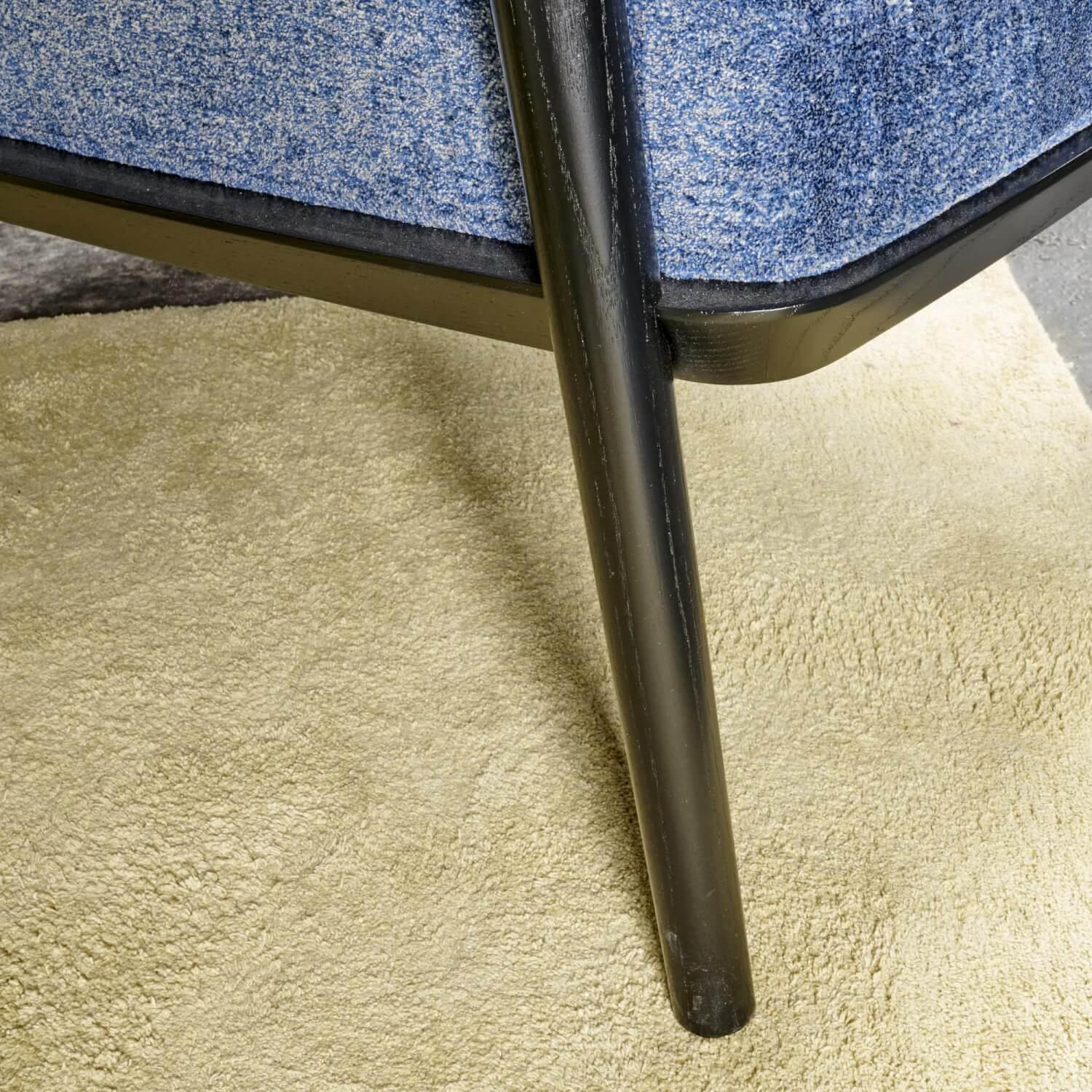 Bielefelder Werkstätten - Gatsby Sessel Stoff Mabelle BW1807-252 Blau Holz Schwarz - 6