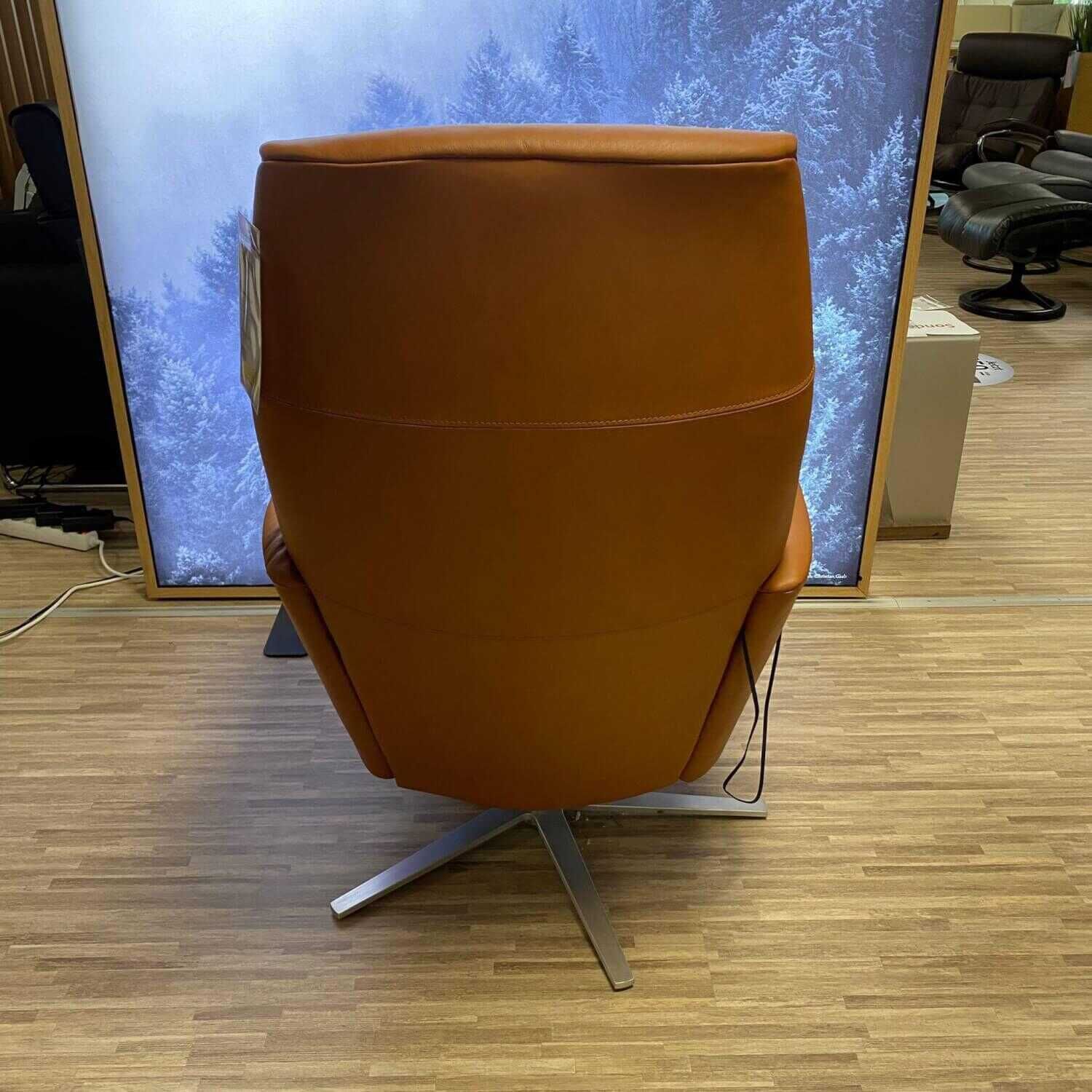 Stressless - Relaxsessel Scott Sirius Leder Paloma New Cognac Fuß Sternfuß Chrom mit Heizung und Massage - 4