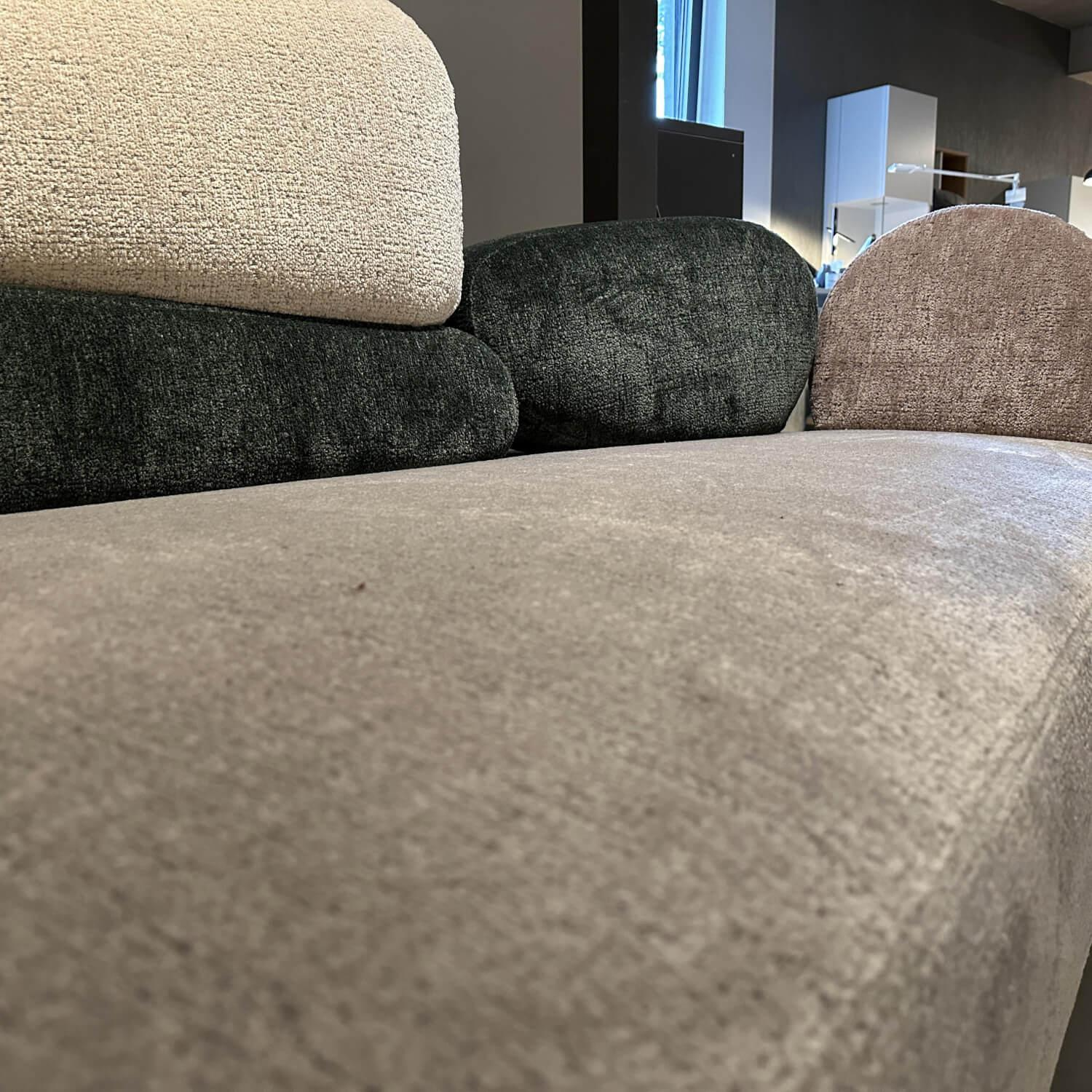 Brühl - Sofa Mosspink Stoff 4401 92 Grau 75 Gelb 45 Creme 35 Grün 80 Rosa Füße Eiche Dunkel Geölt - 4