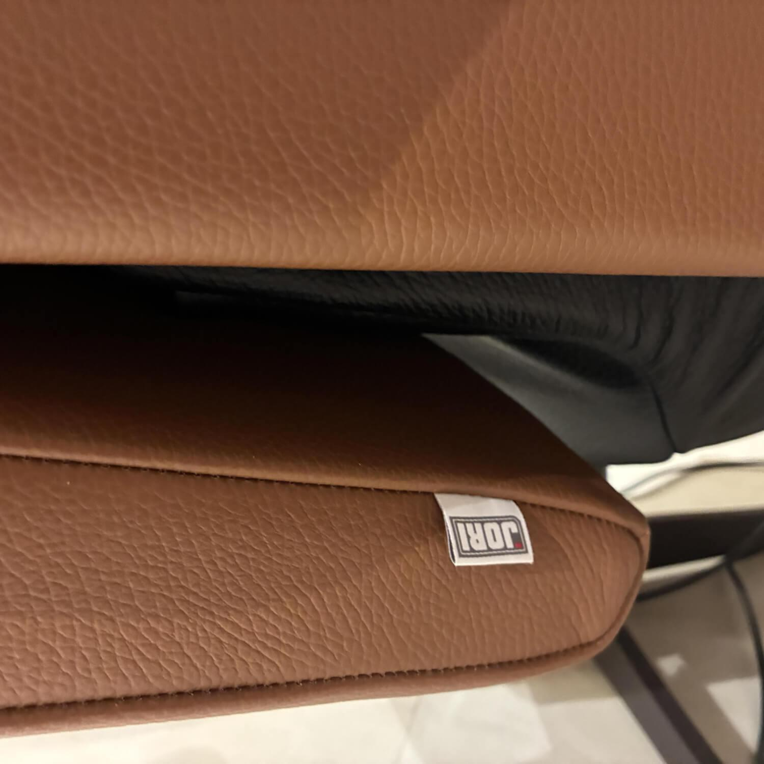Jori - Relaxsessel Yoga 3391 Multi-Move Medi in Celia Tabacco Braun Metallgestell Gewellt Lackiert Schwarz Mit Motorischer Rückenlehne Inkl. Verstellbarer Kopfstütze - 6