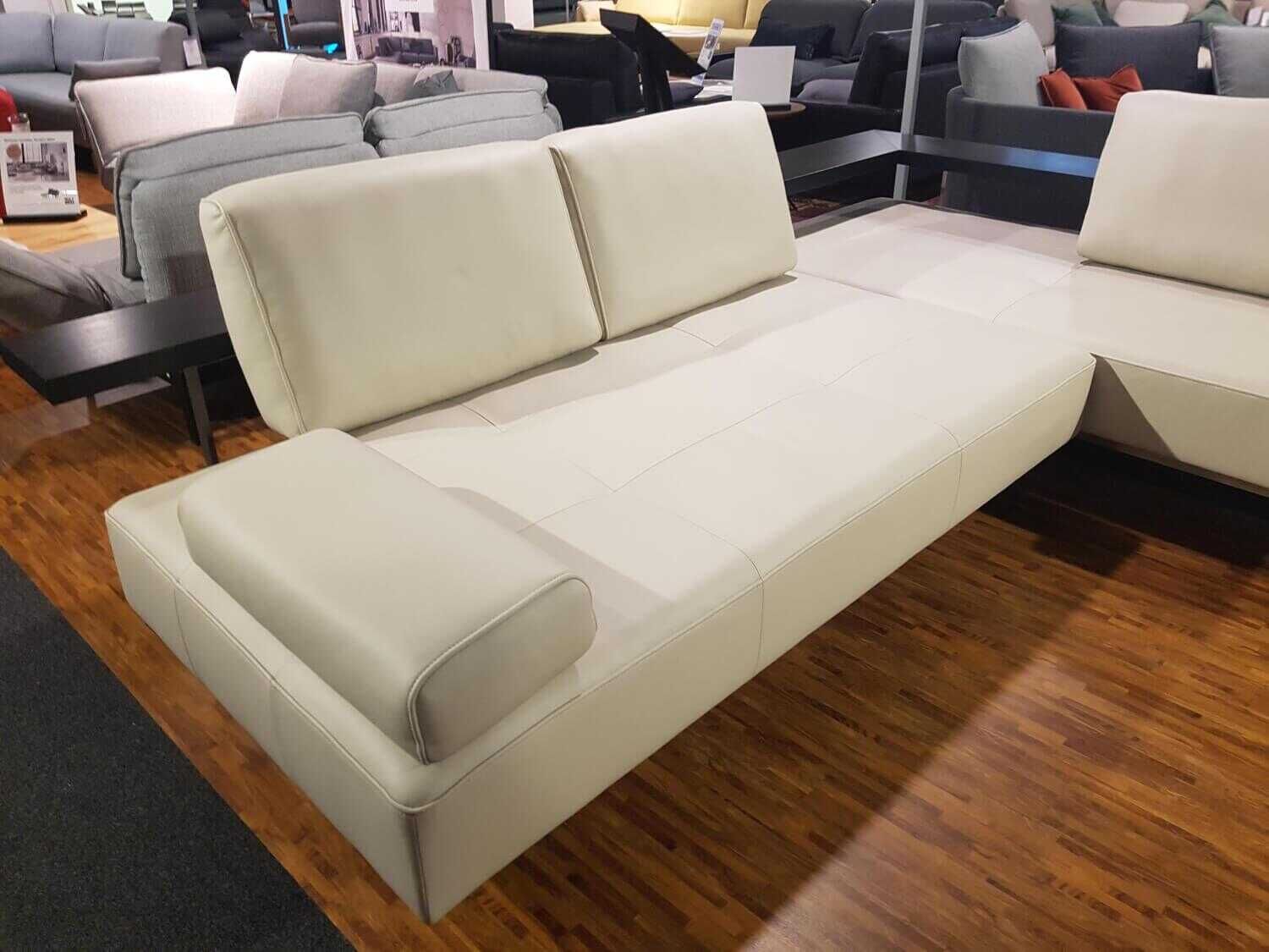 Rolf Benz - Ecksofa Dono Nappaleder Grau Beige Sonderedition - 16