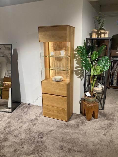 Natura - Vitrine Hillsboro Wildeiche Massiv Legno Geölt Türen Glas Inklusive Beleuchtung - 4