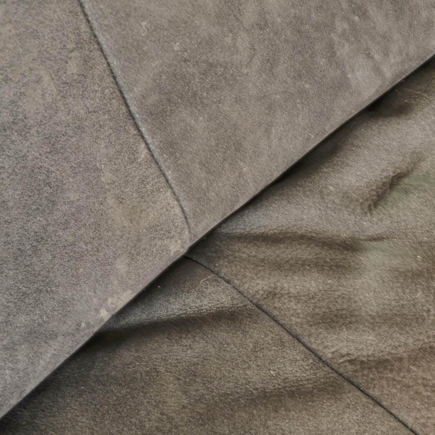 Bullfrog - Ecksofa Akito Bezug Leder Hippo Graphit 2250/73 Winkelfuß Schwarz Plateau Wildeiche Geölt Ohne Kissen - 10