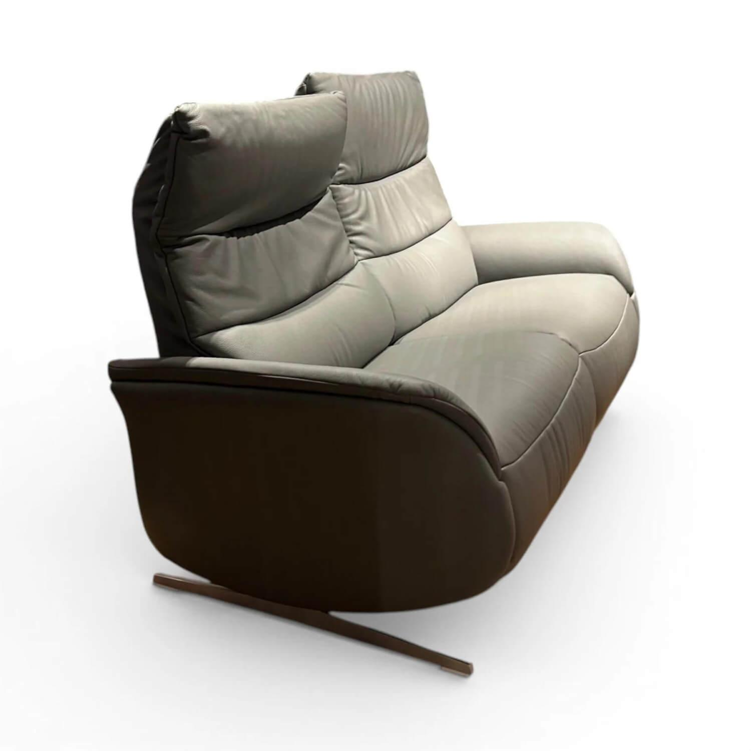 himolla - Sofa 4051 Cumuly Comfort Leder Longlife Rustika Zinn Grau Füße Metall Edelstahloptik Inkl. Elektr. Wall-Free-Funktion Und Herz-Waage - 2