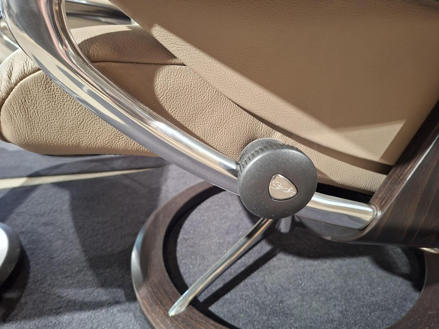 Stressless - Relaxsessel Mayfair M Leder Batick Mole Beige Gestell Signature Holz Wenge - 5