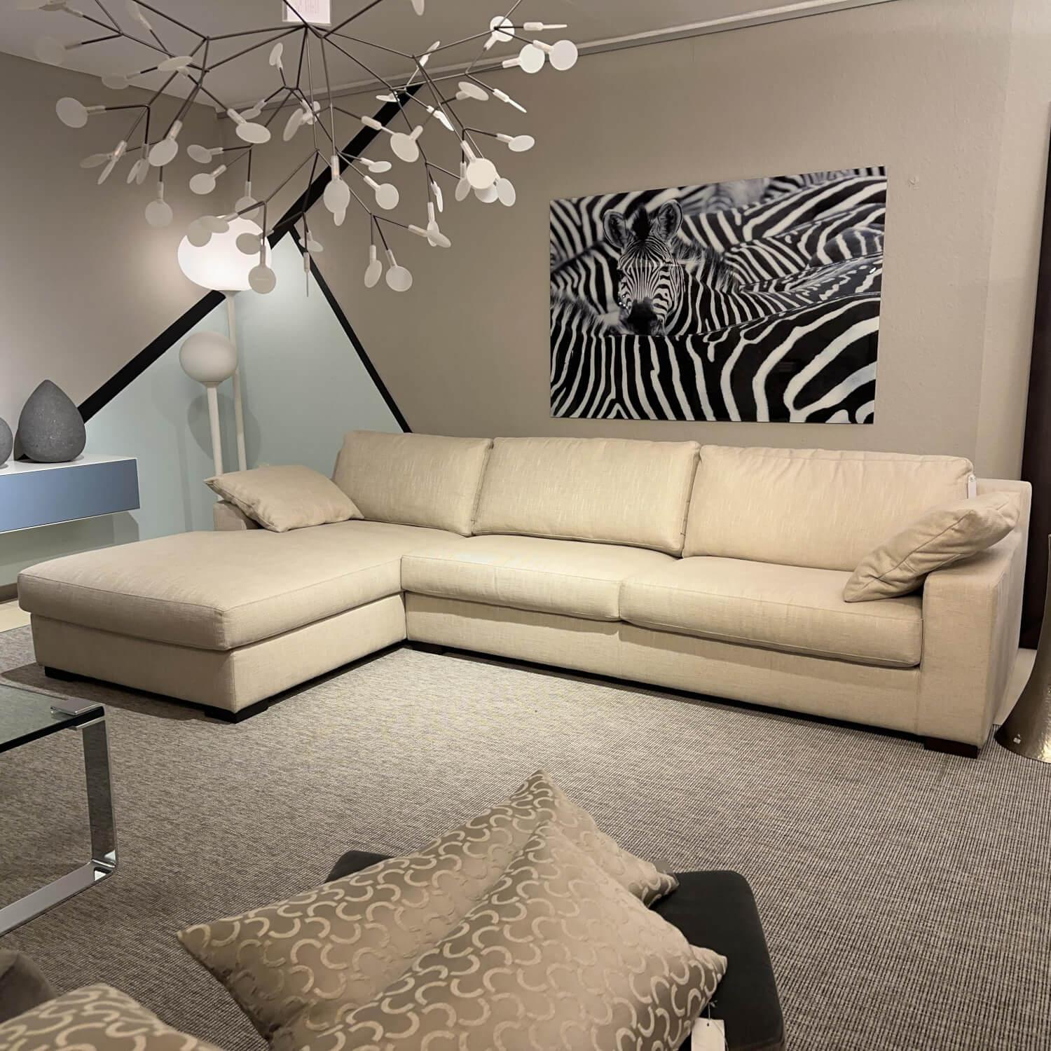 Bielefelder Werkstätten - Ecksofa Inspiration Stoff Elliot 1550 272 Beige Inklusive 2 Armlehnkissen - 2