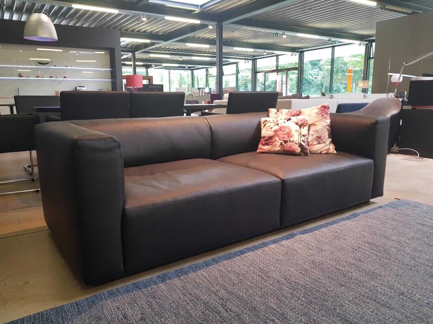 Sofa Living Landscape Leder Schwarz 2,5-Sitzer
