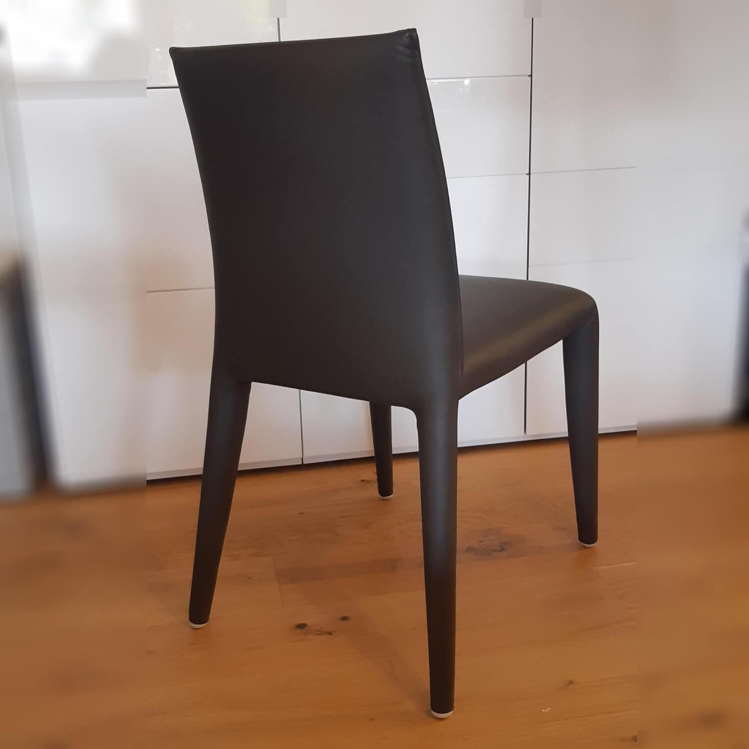 B&B Italia - 4-er Set Stuhl Vol au Vent Leder Gamma Grau - 3